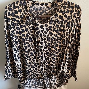 Cheetah 3/4 sleeve blouse